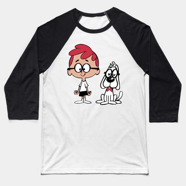 Mr. Peabody and Sherman Baseball T-Shirt by offsetvinylfilm